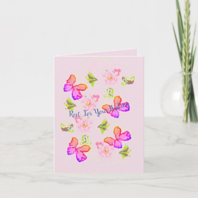 Folded Greeting Card : Get Well (Front)