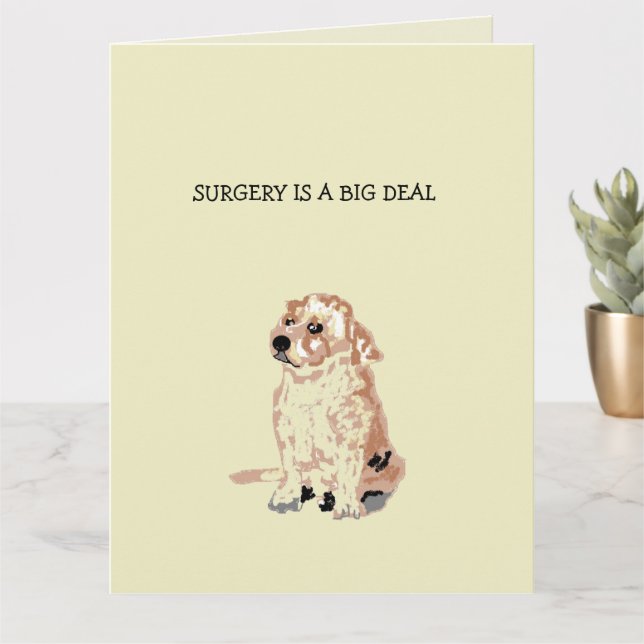 Folded Greeting Card Get well Surgery (Small Plant)