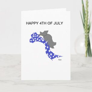 Folded Greeting Card HAPPY 4TH OF JULY