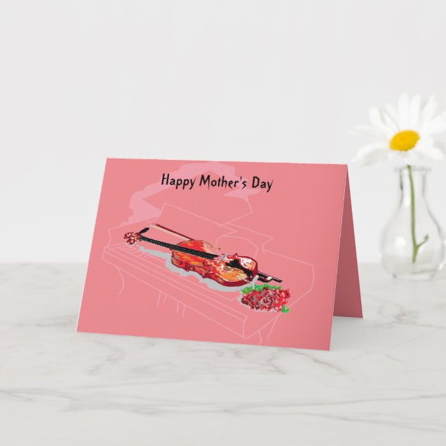Folded Greeting Card : Happy Mother's Day  (Small Plant)