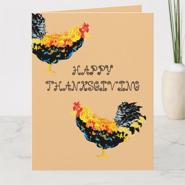 Folded Greeting Card  :  Holiday Thanksgiving (Front)