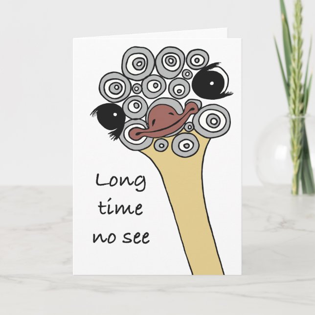 Folded Greeting Card Long time no see (Front)