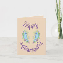 Folded Greeting Card : Love Birds
