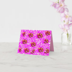 Folded Greeting Card :  Pink Gerber Daisies