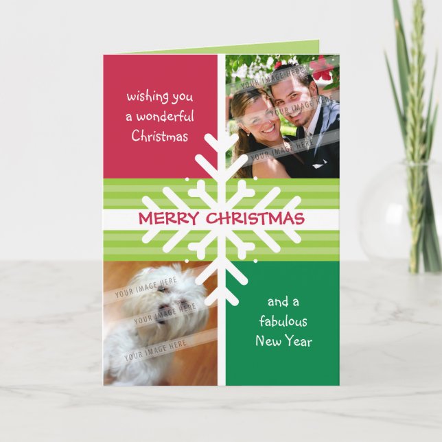 FOLDED GREETING CARD :: snowflake dissection 1 (Front)