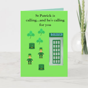 Folded Greeting Card St Patrick's Day