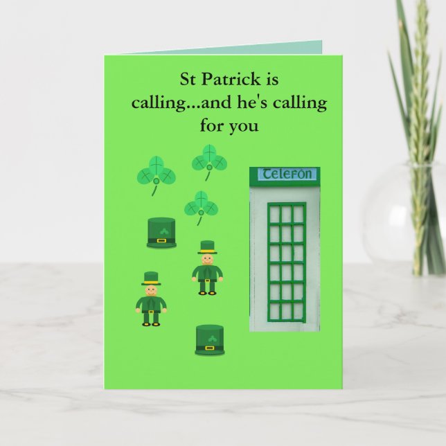 Folded Greeting Card St Patrick's Day (Front)