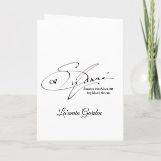 Folded Greeting Card Tropical Garden