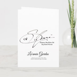 Folded Greeting Card Tropical Garden