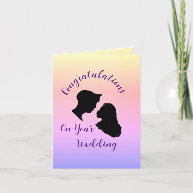 Folded Greeting Card : Wedding Day (Front)