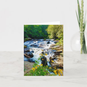 Folded greeting card with nature motif
