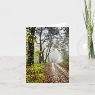 Folded greeting card with original woodland photo