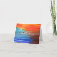 Folded Greeting Card with picture of Loons