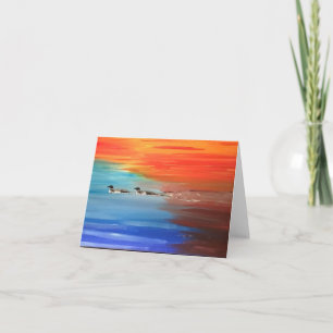 Folded Greeting Card with picture of Loons
