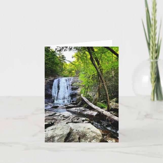 Folded greeting card with waterfall (Front)