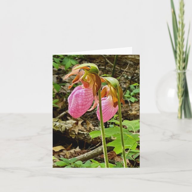 Folded greeting card with wildflower motif (Front)