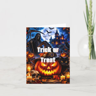 Folded Halloween Greeting Card