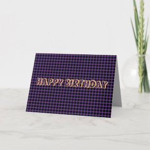 Folded Happy Birthday Card (Blank)