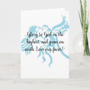 Folded Holiday Card : Angels Glory to Our Savour