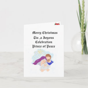 Folded Holiday Card   :Birth Of Jesus Christ 