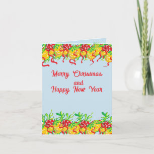 Folded Holiday Card : Christmas & New Years
