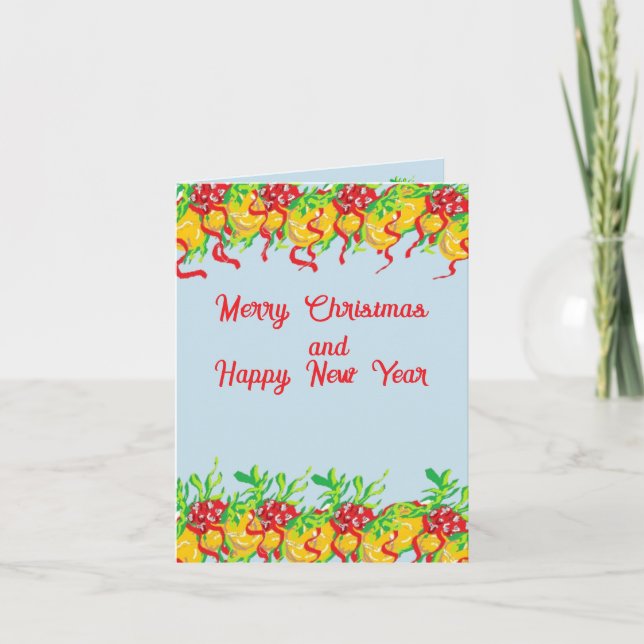 Folded Holiday Card : Christmas & New Years (Front)