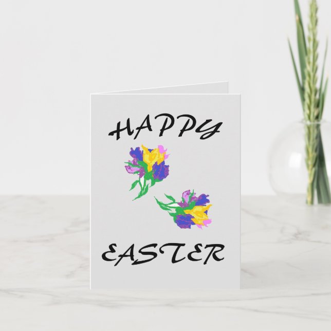 Folded Holiday Card : Easter Lilies (Front)