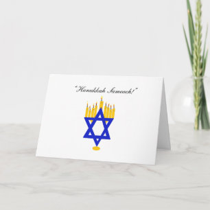 Folded Holiday Card ;. Light the Menorah
