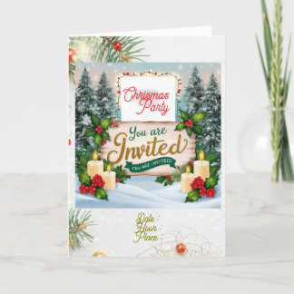 Folded invitation chrismas
