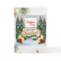 Folded invitation chrismas