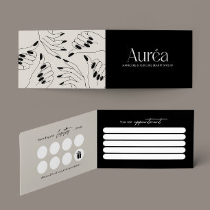 Folded Loyalty Beauty Salon Business Card