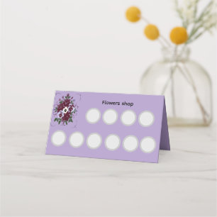 Folded Loyalty Card Violets 20 points