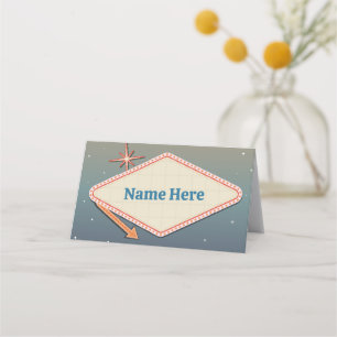 Folded Name Cards Wedding Las Vegas Casino