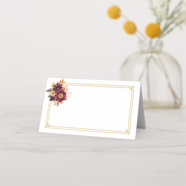 Folded Name Place Card (Front)