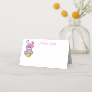 Folded Name Place Card-Easter Bunny Card