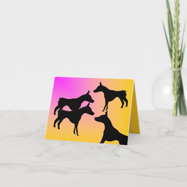 Folded Note Card : Doberman (Front)