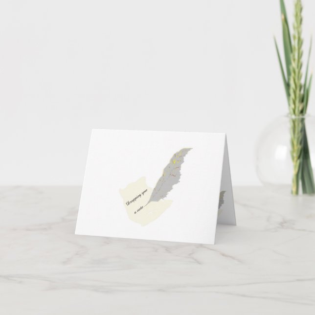 Folded Note Card : Dropping You a Note (Front)