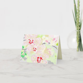 Folded Note Card :  Orchid (Orchidaceae)