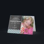 FOLDED PHOTO CHRISTMAS CARD vintage chalkboard<br><div class="desc">Send and extra special message with style and pizzazz this year... Personalised with your details & photos my modern holiday products are sure to stand out from the flurry of greetings your friends and family will receive this season and will make a special memento that will be treasured long after...</div>