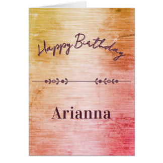 Folded Pink Stainless Steel Birtday Card Metallic