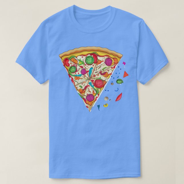 Folded pizza Origami slice  T-Shirt (Design Front)