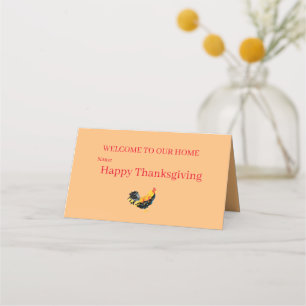 Folded Place Card : Thanksgiving