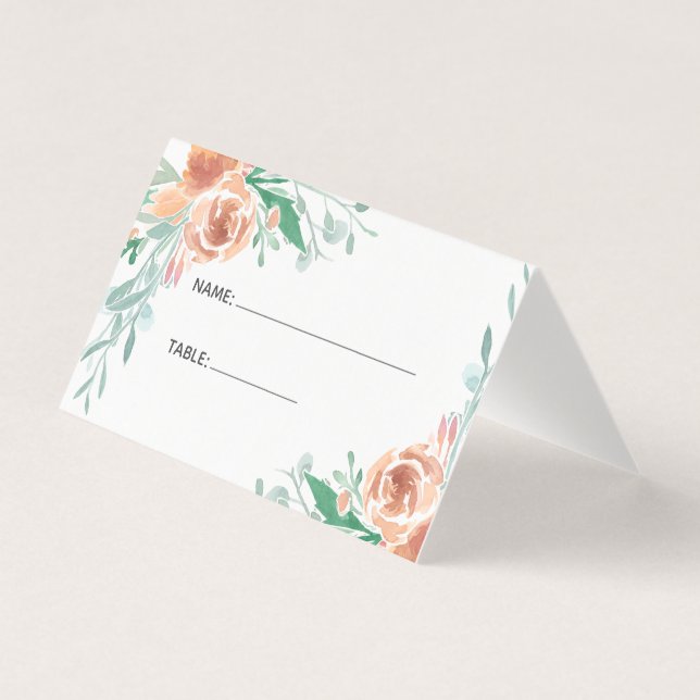 Folded table name business card (Front)