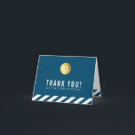 FOLDED THANK YOU bar mitzvah gold star dark blue<br><div class="desc">[ NOTE - THE GOLD EFFECT IS A PRINTED PICTURE ] A modern, simple design for a THANK YOU CARD Setup as a template it is simple for you to add your own details, or hit the customise button and you can add or change text, fonts, sizes etc TIP ::...</div>