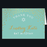 FOLDED THANK YOU bat mitzvah gold confetti MINT<br><div class="desc">by kat massard >>> kat@simplysweetPAPERIE.com <<< [ NOTE - THE GOLD EFFECT IS A PRINTED PICTURE ] A modern, simple design for a THANK YOU CARD Setup as a template it is simple for you to add your own details, or hit the customise button and you can add or change...</div>