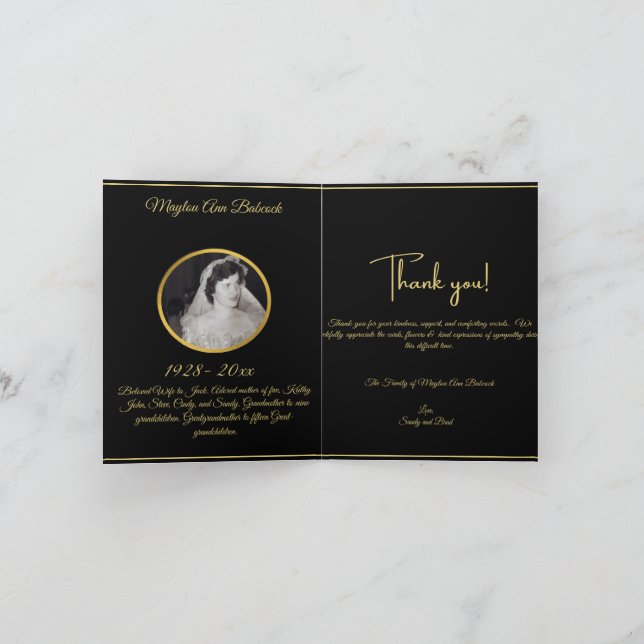 Folded Thank You Card (Inside)