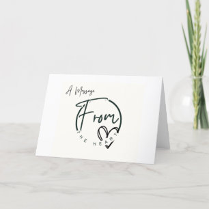 Folded Thank You Card - A Message From the Heart