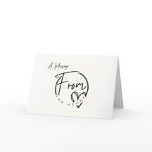 Folded Thank You Card - A Message From the Heart