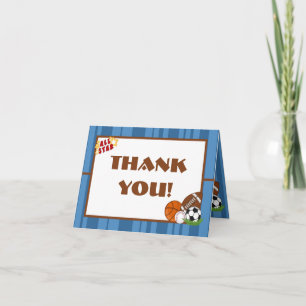 Folded Thank you Card All-Star Blue