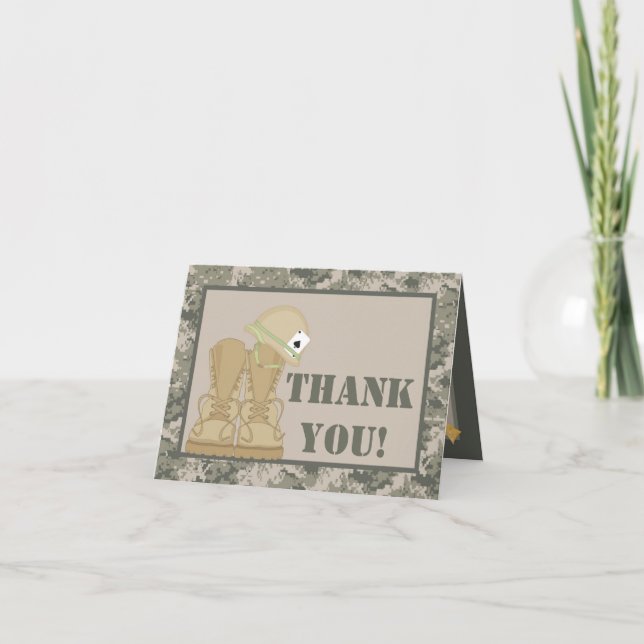 Folded Thank You Card ARMY ACU Camoflauge Digital (Front)